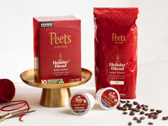 peet's coffee, Holiday Spice Latte and Peppermint Mocha 