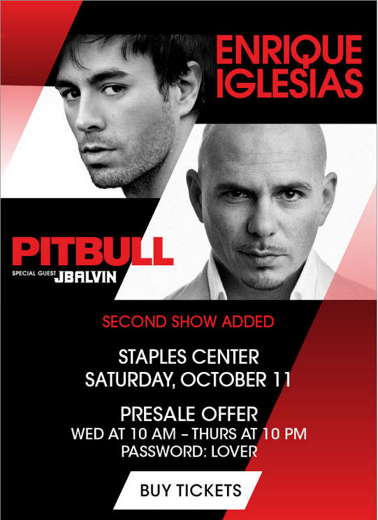 Enrique Iglesias Pitbull Staples Center