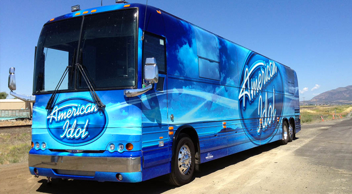 American Idol Tour Bus