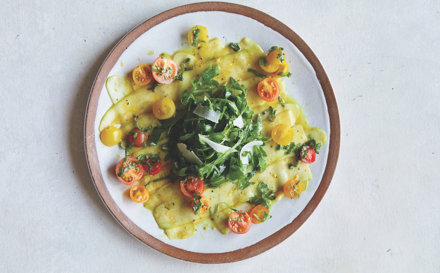 zucchini carpaccio, mareya ibrahim, salad recipe