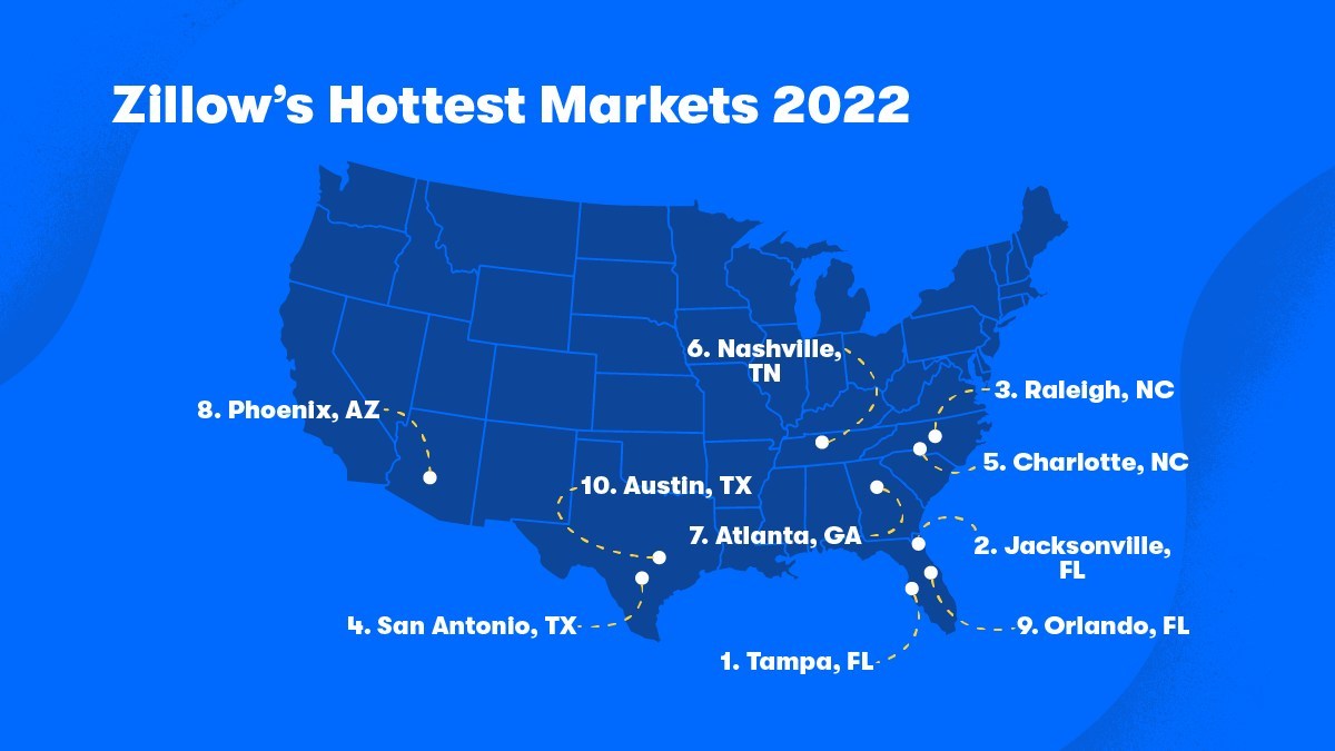 zillow, hottest cities to live, tampa