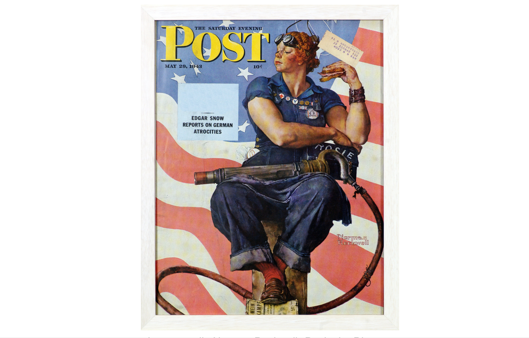 Image credit: Norman Rockwell, Rosie the Riveter.   Cover illustration for The Saturday Evening Post, May 29, 1943.   Norman Rockwell Museum ©1943 SEPS: Curtis Publishing, Indianapolis, IN.