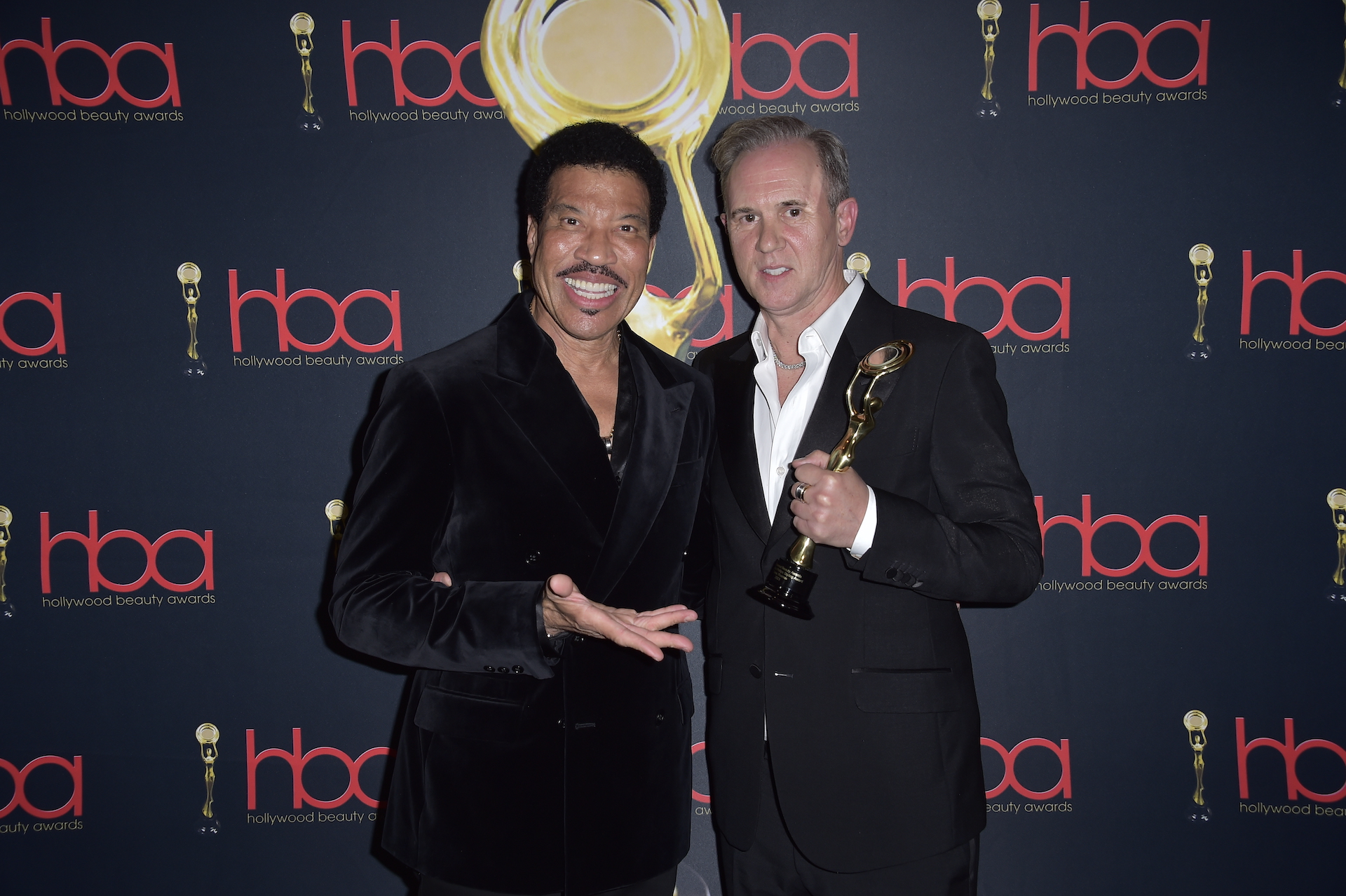 dave thomas, lionel richie, hollywood beauty awards, stylist