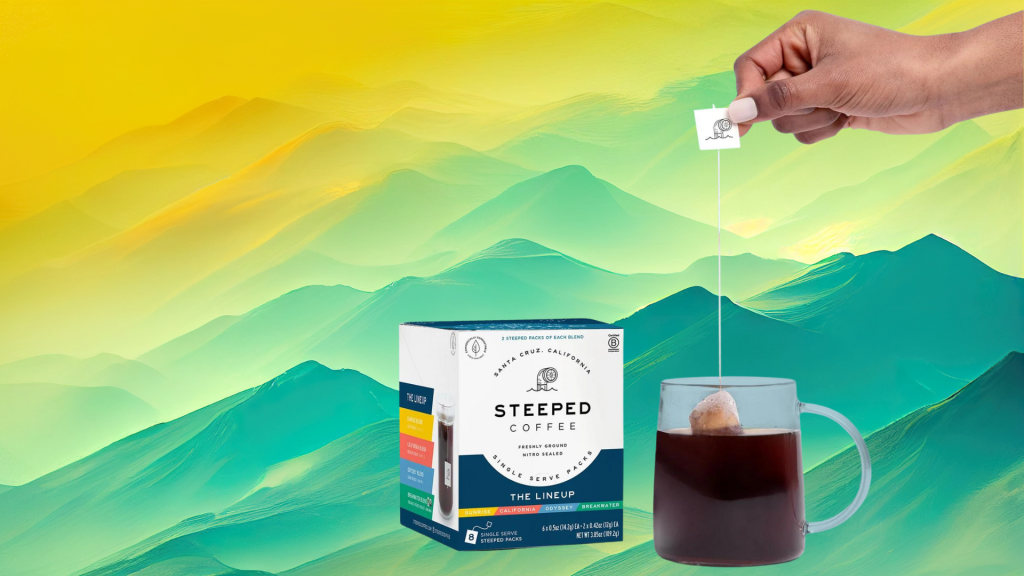 steeped coffee, single serve