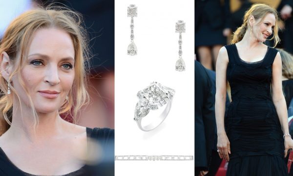 Uma Thurman Dazzles the Cannes Red Carpet with Mouawad