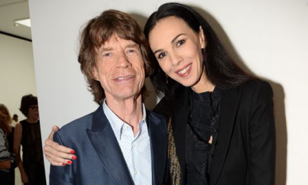 L'Wren Scott Mick Jagger at Spring Summer 2014 London Fashion Week