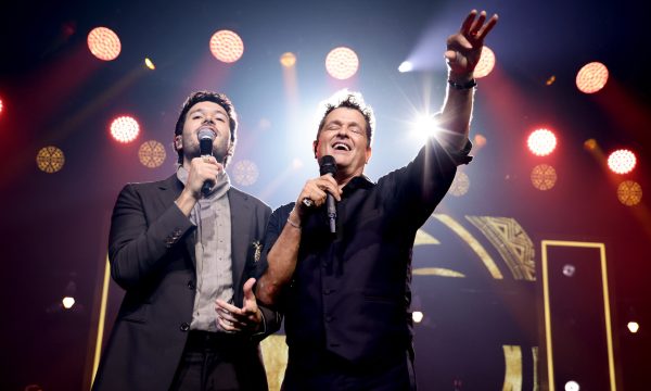 MIAMI, FLORIDA - NOVEMBER 13: (L-R) Sebastián Yatra and honoree Carlos Vives perform onstage during the 2024 Latin Recording Academy Person of The Year Honoring Carlos Vives at Miami Beach Convention Center on November 13, 2024 in Miami, Florida. (Photo by John Parra/Getty Images for The Latin Recording Academy)