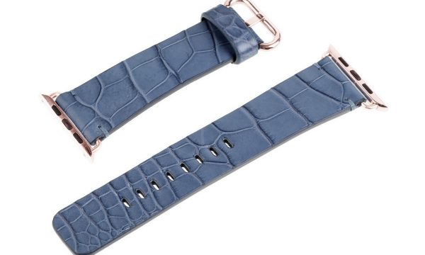 Bianca Mosca Limited Apple Watch Alligator Band Blue