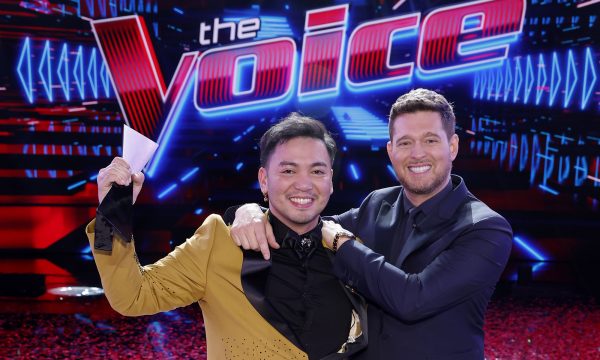 THE VOICE -- "Live Finale Part 2" Episode 2619B -- Pictured: (l-r) Sonofrio Vasquez, Michael Bublé -- (Photo by: Trae Patton/NBC)