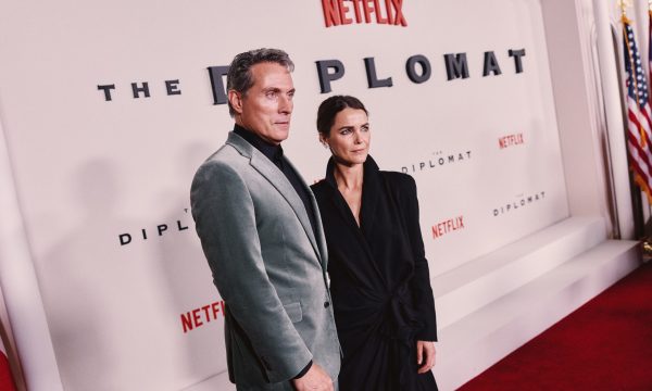 NEW YORK, NEW YORK - OCTOBER 28: (L-R) Rufus Sewell and Keri Russell attend the New York Premiere of Netflix's The Diplomat S2 on October 28, 2024 in New York City. (Photo by Emilio Madrid/Getty Images for Netflix)