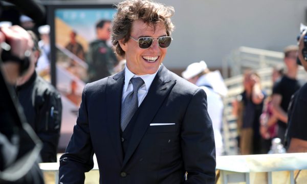 Tom Cruise visits Naval Air Station North Island in support of the Global Premiere of Top Gun: Maverick on May 4, 2022, in San Diego, California.