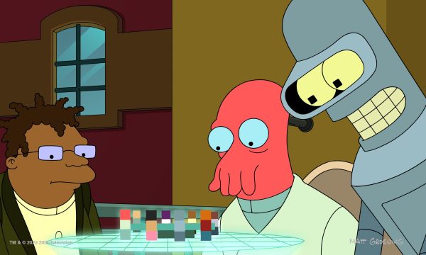 Futurama -- "All the Way Down" - Episode 1110 --  The crew investigates whether the universe is a simulation. (Photo by: Matt Groening/Hulu)