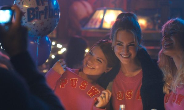 TELL ME LIES — Season 2 —  The Puswas Bree (Cat Missal), Lucy (Grace Van Patten), and Pippa (Sonia Mena) pose for a posse picture. (Courtesy of Disney)
CATHERINE MISSAL, GRACE VAN PATTEN, SONIA MENA