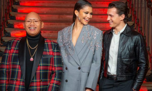 Jacob Batalon, Zendaya and Tom Holland at the Uk Photo Call of ‘Spider-Man: No Way Home’ Sunday 5 December 2021, at Old Session House in central London, UK. 
Photo: Joel Ryan/ Sony Pictures Entertainment